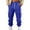 Blue, variant on Mens Sweatpants Casual Cargo Sweatpants Waist Drawstring Joggers Tactical Loose Fit Pants for Men with Multi Pockets Army Green,XL