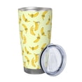thumbnail image 2 of Fuzoiu Bananas Print 20oz Tumbler, Stainless Steel Vacuum Insulated Car Cup, Insulated Coffee Mug,Travel Mug with Lid,Thermal Cup for Outdoor-Straw Three-piece Set, 2 of 8