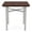 Cocoa Walnut, variant on Avon Reception Waiting Square End Table 20x20" HPL Top / Silver Steel / Walnut