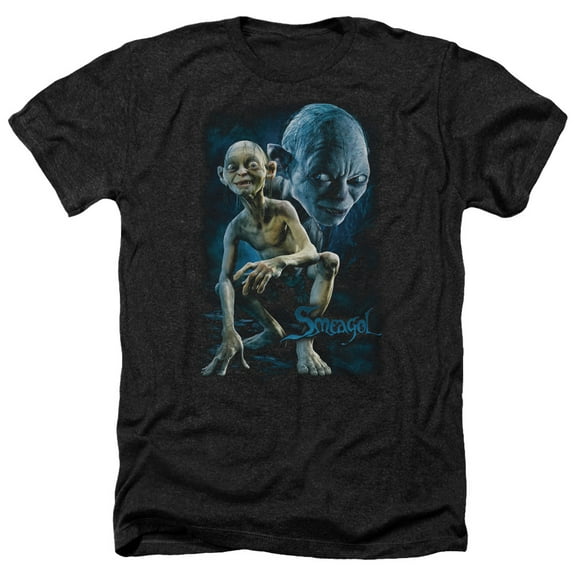 The Lord Of The Rings Trilogy Smeagol Gollum Movie Adult Heather T-Shirt Tee