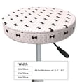 thumbnail image 4 of Fotbe bow on polka dots Pattern Stool Covers Round,Waterproof Round Bar Stool Covers Bar Chair Covers Washable Stool Cushion Slipcover for 12-14 Inch Chair-12 inch, 4 of 7
