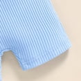 thumbnail image 2 of Vedolay Girls Summer Ribbed One Shoulder Belt Waist Solid Color Jumpsuit,Light Blue 12-18 Months, 2 of 5