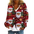 thumbnail image 2 of Puntoco Chaqueta Informal Con Botones Y Estampado Navideño Para Mujer, 2 of 5