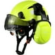 thumbnail image 1 of Casco de seguridad para la construcción, protección para los ojos, antigolpes, reducción de ruido, orejeras, gorro de protección para la cabeza, para el campo, 1 of 3