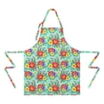 thumbnail image 2 of Pioneer Flower Floral Print Pattern Apron for Women and Men, Cotton Linen Waterproof with Pockets, Adjustable, 33x27 Inch for Kitchen, Gardening, BBQ, Salon, 2 of 6