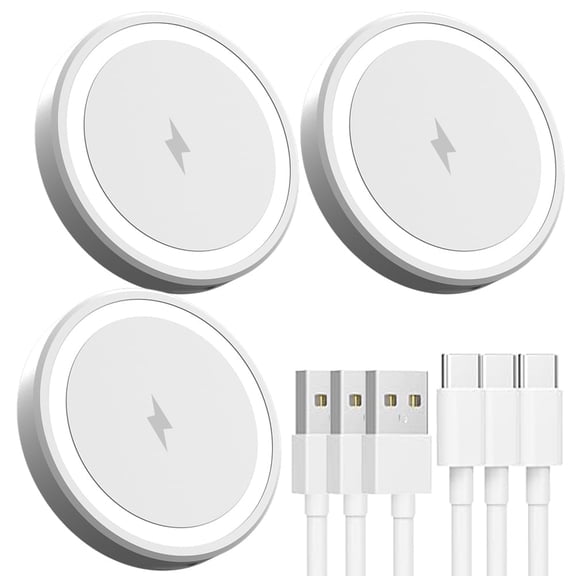 Wireless Charging Pad 3 Packs, 15W Magnetic Fast Wireless Charger Pad Compatible with Apple iPhone Devices