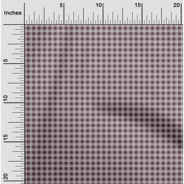 oneOone Tissu Polyester Lycra Tissu à Carreaux Vichy Imprimé au Mètre 56 Pouces de Large