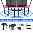 thumbnail image 5 of YORIN Trampoline for 3-4 Kids, 10FT Trampoline for Adults with Enclosure Net, Basketball Hoop, Ladder, 1000LBS Outdoor Trampoline with Light, Sprinkler, Socks, Heavy Duty Round Trampoline, 5 of 7