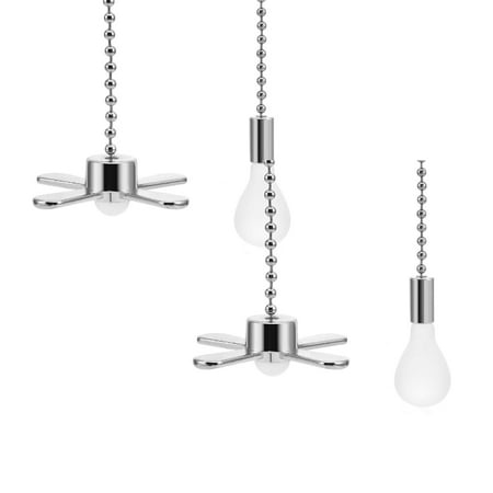 

Sanamity Hanger Cabinet 2 Pack 12 Inch Ceiling Fan Pull Chain With Decorative Bulb And Cord Ceiling Fan Extension Chain Fan Pull Chain Kit For Ceiling Lamp