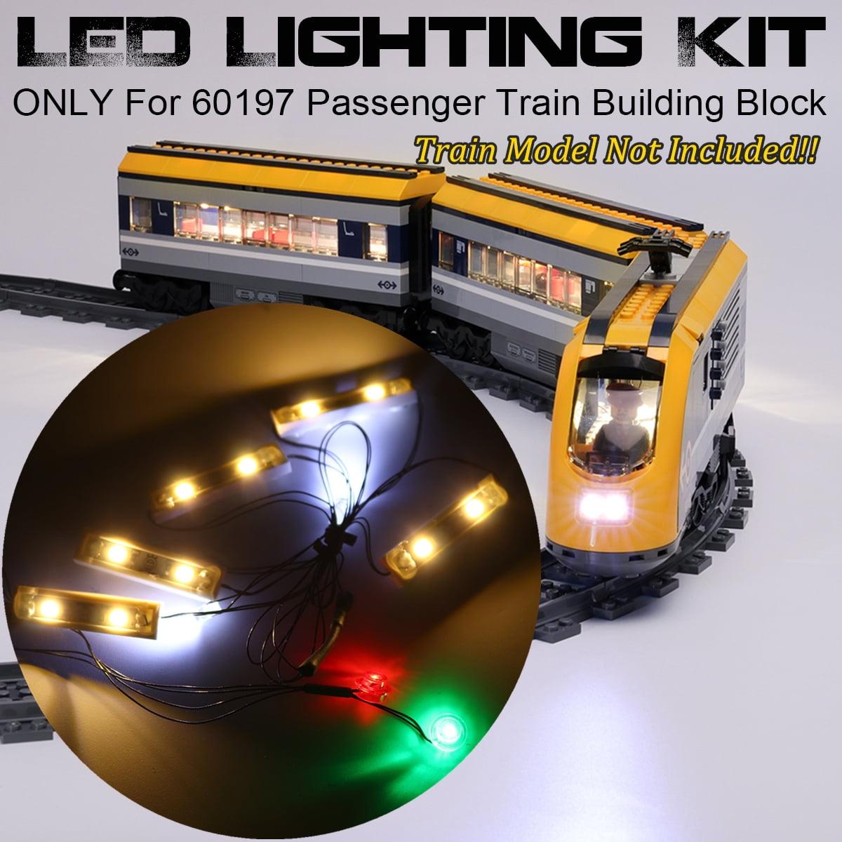 LED Light Kit For Lego 60197 Passenger Train Building Block Model Not Included Walmart