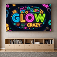 thumbnail image 4 of Neon Theme LET'S GLOW CRAZY Fun Party Banner for Night Event Celebration Indoor Use, 4 of 9