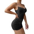 thumbnail image 5 of Gamivast Club Outfits for Women Mini Bodycon Dress Chain Strap Sleeveless Party Dress Ruched Cocktail Y2K Streetwear Night Out Dresses, 5 of 6