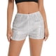 thumbnail image 1 of Pantalones cortos de fiesta con lentejuelas y cintura alta para mujer, corte A y brillo., 1 of 8