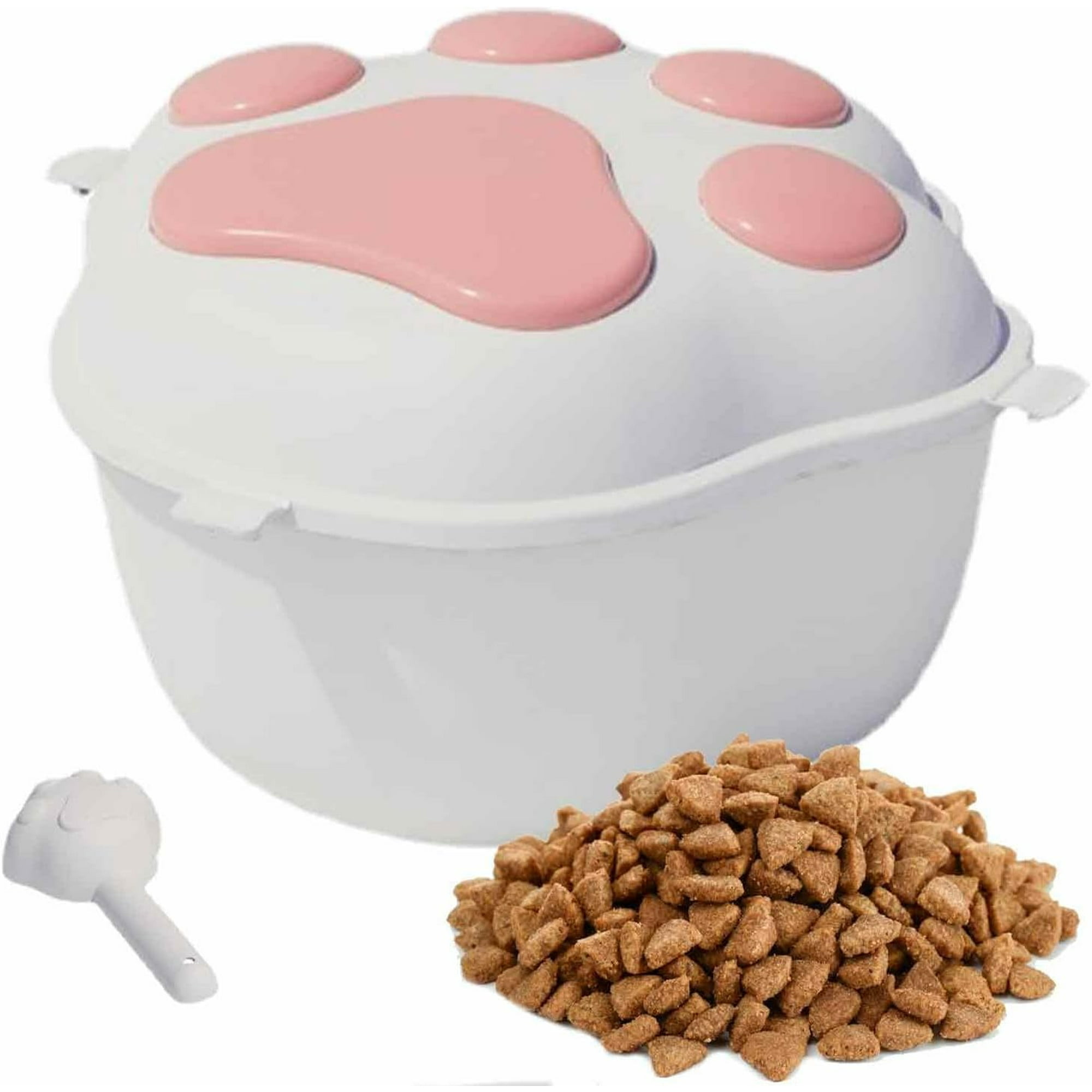 Dog food container with bowls hot sale