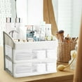 thumbnail image 7 of Hovmgk Makeup Storage Box, Stackable Plastic Drawer Organizer for Desk & Bathroom, Multi-Function Storage Shelf for Lipstick, Jewelry & Small Items, Clear, Portable & Easy to Clean, 7 of 7
