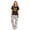 Style 98, variant on Family Matching Halloween Pajamas Set Skull Witch Hat Crew Neck Funny Pajamas Ghost Spider Web Horror Wide Leg Loungewear, Women:S