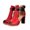 Red, variant on OAVQHLG3B Wedge Sandals for Women Clearance Women's Shoes Transparent Mid Heel Rhinestone Fashion Women's Flip Flop Sandals