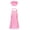 Pink, variant on Haitryli Kids Girls Boys Cotton Adjustable Apron and Chef Hat Set with Pockets for Kitchen Cooking Pink S