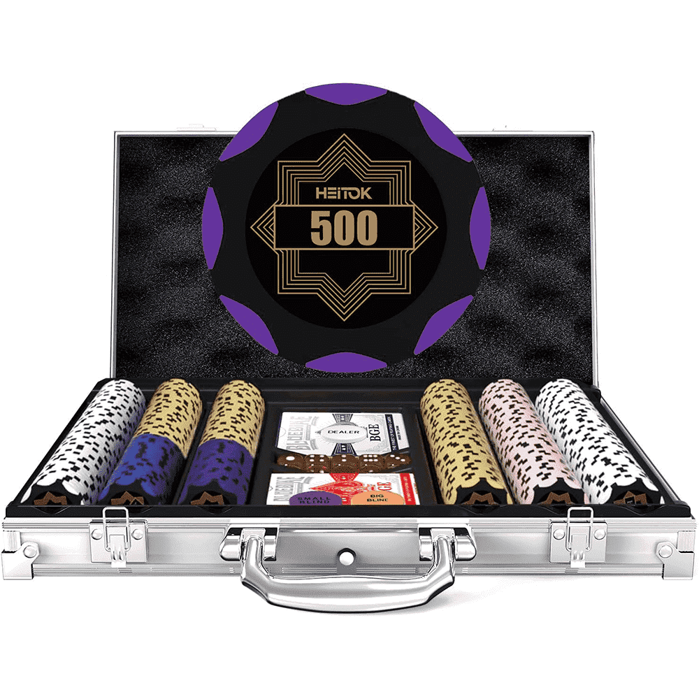 Cardinal 300-Piece Poker Set with Aluminum Carry Case, Chips, Dice