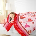 thumbnail image 4 of Feelyou Red Love Heart Bedding Comforter Set, Cartoon Watercolor Art Twin Comforter Sets, Romantic Valentines Day Reversible Bedding Set, Luxury Bedroom Decor, 2pcs, 4 of 8