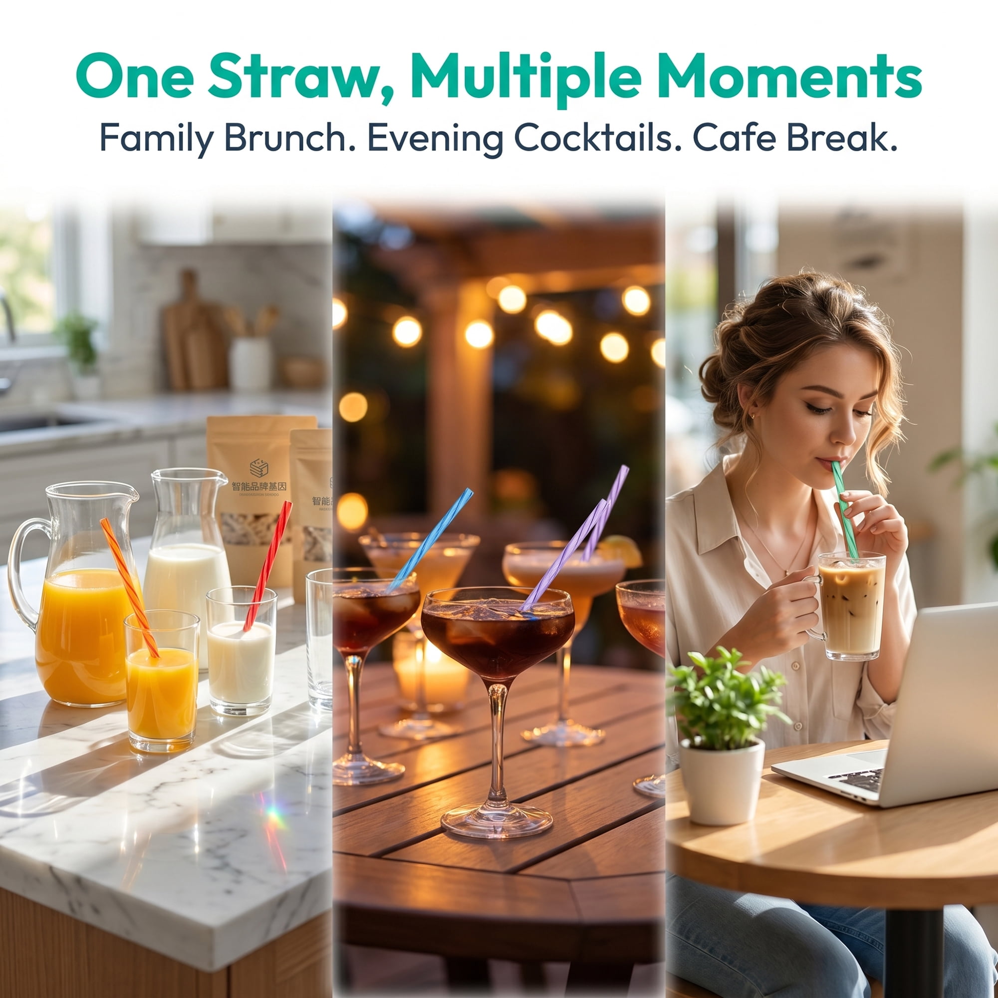 Unique Bargains 8Pcs Reusable Plastic Straws for 40 oz Tumbler Color A