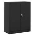 thumbnail image 1 of Ourlova Armoire de Rangement en Métal de 35 Pouces avec 2 Tablettes Ajustables Portes Verrouillables Rangement d'Atelier Polyvalent (Noir), 1 of 8
