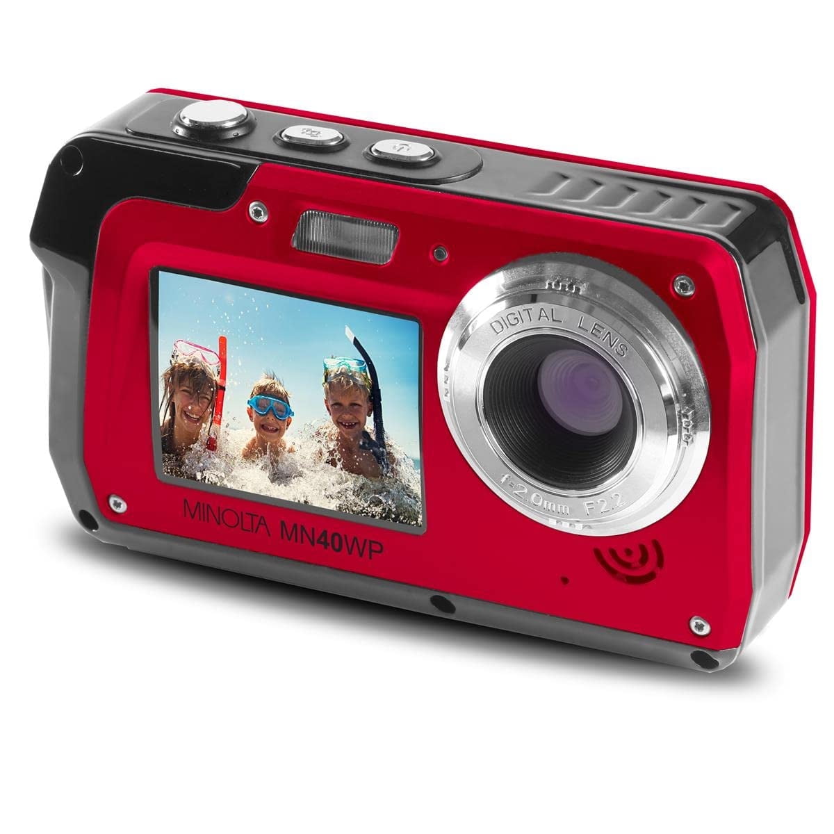 Minolta 48 MP Dual Screen Waterproof Digital Camera MN40WP