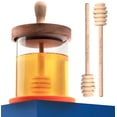 thumbnail image 1 of Honey Pot Set CLEVLI, recipiente de vidrio para miel, 350 ml, con tapa, 1 of 7