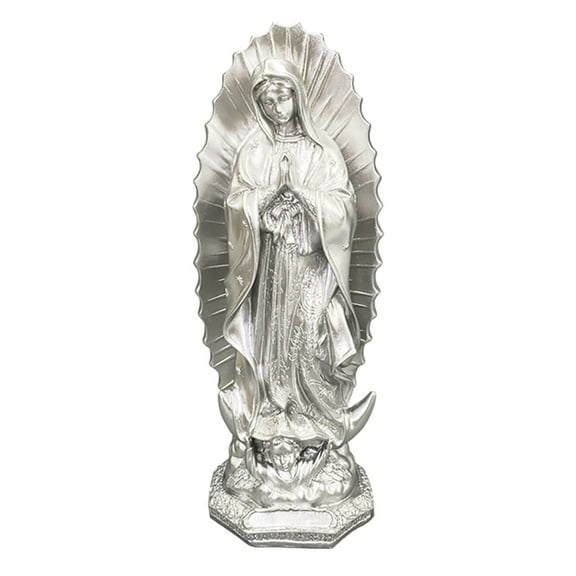 12 Inch Our Lady of Guadalupe Statue - Handcrafted Catholic Mary Figurine, Religious Virgen de Guadalupe Estatua for Home Altar & Prayer Decor