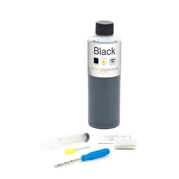 Premium Black Ink Refill Kit for Canon PG-210, PG-240, PG-245, PG-210XL, PG-240XL, PG-245XL Cartridges 8oz 236mL