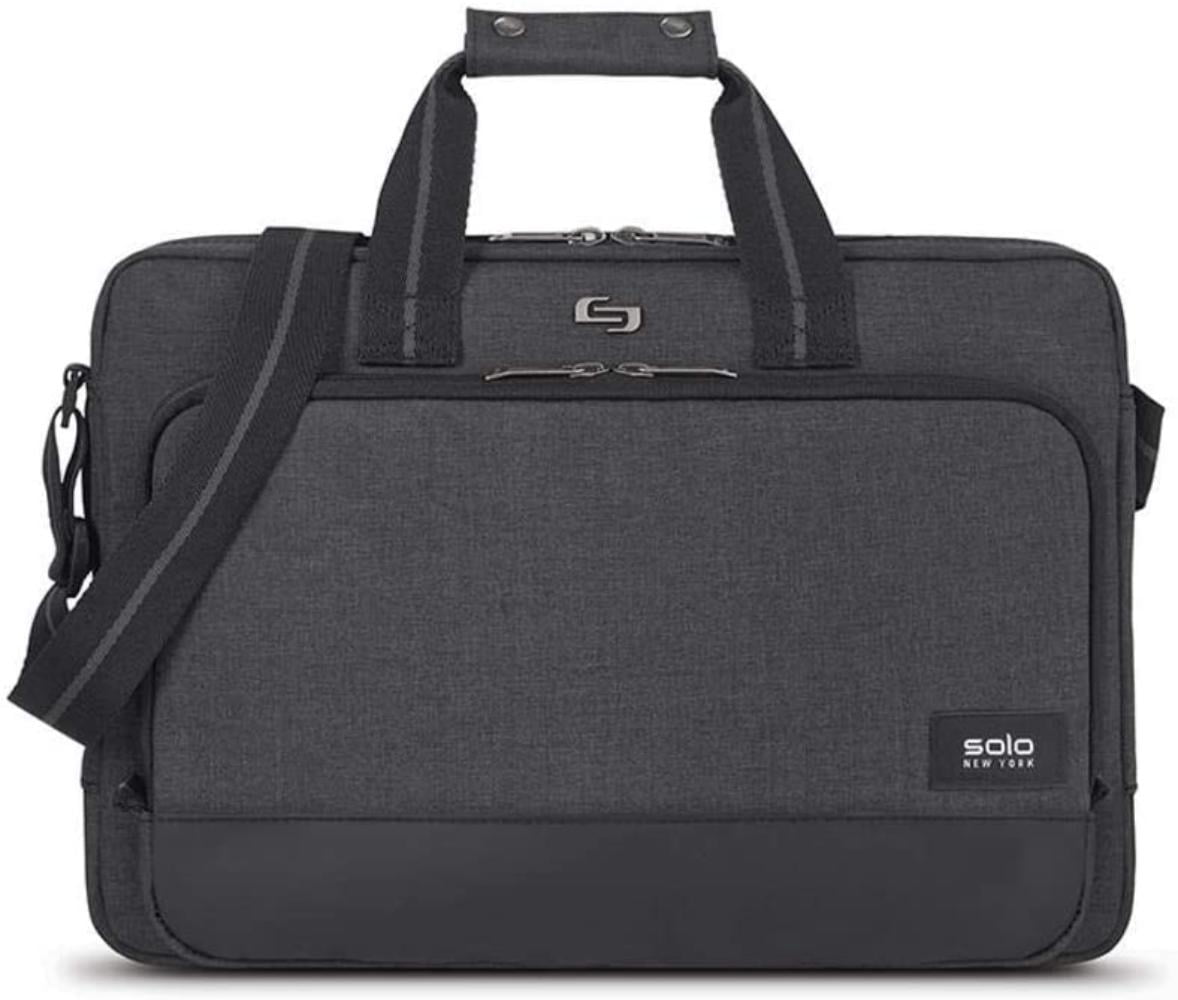 Solo New York Briefcase, Gray, Black, 12.5