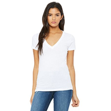 Bella + Canvas Ladies' Jersey Short-Sleeve Deep V-Neck T-Shirt -