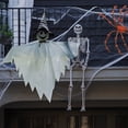 thumbnail image 4 of Decoraciones colgantes de Halloween: muñeco de espantapájaros de calabaza, fantasma y bruja con tela no tejida para puerta, gancho de pared, fiesta interior y Yulucky, 4 of 7