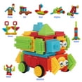 thumbnail image 6 of Contixo STEM Bristle Building Blocks for Kids Ages 3-8, Educational & Sensory Toy Building Set, 244 Pcs - Rainbow Colors, 6 of 10