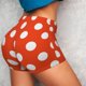 thumbnail image 4 of Fotbe Orange And White Polka Dot1 Shorts Sin Costuras – Shorts Deportivos de Cintura Alta para Mujer, Elásticos para Gimnasio, Yoga, Running o Ciclismo-Small, 4 of 8