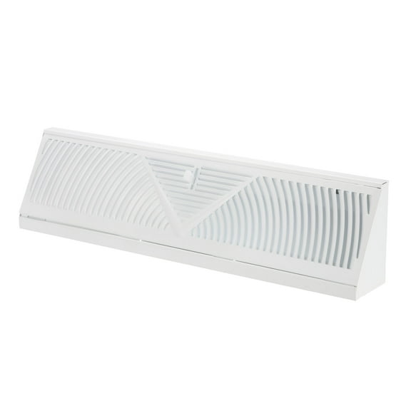 Uxcell Baseboard Register Vent, 18 Inch Duct Opening Size Vent Cover for Home Floor Wall, White