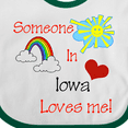 thumbnail image 4 of Inktastic Someone in Iowa Loves Me Boys or Girls Baby Bib, 4 of 4