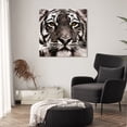 thumbnail image 5 of Empire Art Direct Eye of the Tiger Frameless Free Floating Tempered Glass Panel Graphic Wall Art, 38" x 38" x 0.2", Ready to Hang, 5 of 9