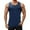 Navy Blue, variant on Men's Solid Color Mesh Hooded V-Neck Sleeveless Vest - Lightweight Polyester, Loose Fit for Summer