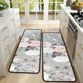 thumbnail image 4 of Kitchen Rugs Sets Of 2,Pioneer Flower Floral Print Pattern Anti Fatigue Kitchen Mat Rugs Non Slip Washable,Decorative Kitchen Floor Mats for Kitchen,Sink,Laundry,17"x47"+17"x47", 4 of 5