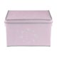 thumbnail image 1 of Caja de almacenamiento plegable no tejida, cesta organizadora con tapa, color rosa para el hogar, 1 of 8