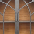 thumbnail image 4 of Veria Small China Cabinet, 2 Door Arch Frame, Matte Black 42 Inch, 4 of 6