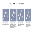 thumbnail image 4 of NBX Professional Compass with Mechanical Pencil Math Geometry Drawing Tools with 10pcs 0.7mm Leads Stationery Supplies for Students Teachers Designers Workers, 4 of 8