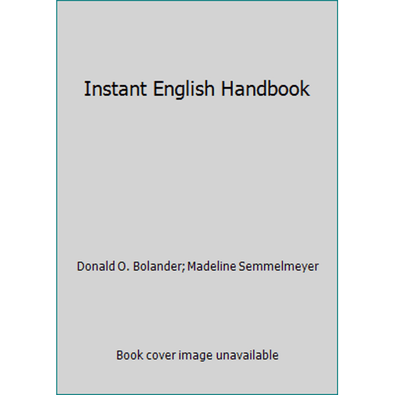 Pre-Owned Instant English Handbook (Hardcover) 0911744037 9780911744033