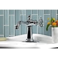 thumbnail image 3 of Kingston Brass KSD3541RKX Webb One-Handle Single-Hole Bathroom Faucet with Knurled Handle and Push Pop-Up Drain, Polished Chrome, 3 of 7