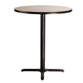 thumbnail image 4 of Pemberly Row Table Basse Ronde Moderne en Bois de 36 Pouces avec Base en X, Gris Nébuleuse, 4 of 4