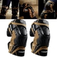 thumbnail image 4 of 2x Motorcycle Knee Pads K01-3 for Motocross Cycling Shock Resistant absorbing Racing Reflective Brown, 4 of 9