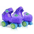 thumbnail image 2 of JZY Adjustable Toddler Quad Skates for Boys & Girls Ages 2-6 - Safe Comfortable 4-Wheel Beginner Roller Skates, Purple, 2 of 8