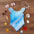 thumbnail image 5 of Grblisyd Girls Swimsuit Flutter Sleeve Hawaiian One Piece Bathing Suit Crew Neck Girls'Swimwear 10Y, 5 of 6