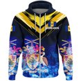 thumbnail image 3 of Sudadera con capucha con cremallera y estampado 3D de la bandera de Barbados, país de América del Sur, nueva moda para hombres y mujeres, sudaderas con capucha para deportes al aire libre y gimnasio 2, 3 of 5